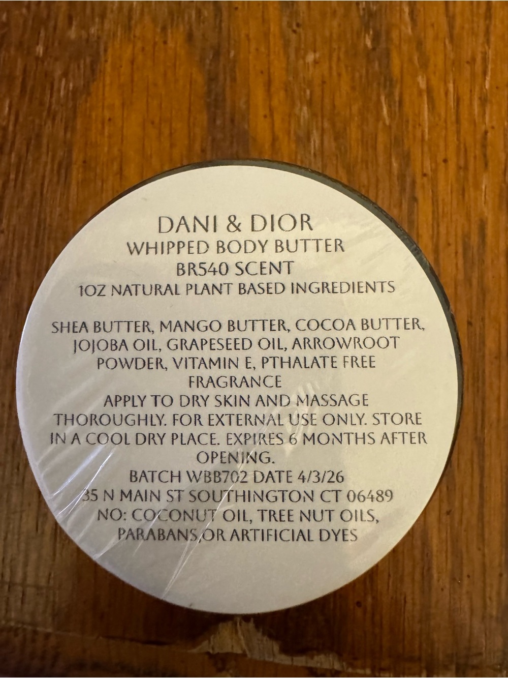 BR540 Scent Whipped Body Butter by DANI &DIOR